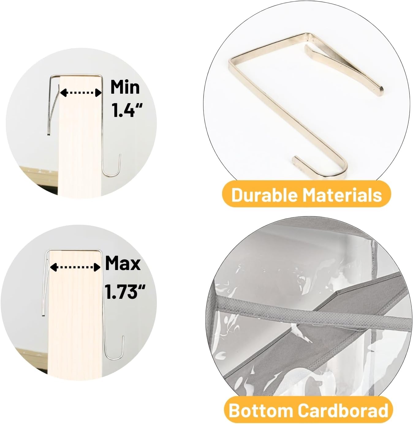 Ofiray-home Organizer Da Porta 5 Ripiani 10 Scomparti - Beige, Capacità 22,7 Kg, 50x144x17,5 Cm, Per Dispensa, Bagno, Armadio
