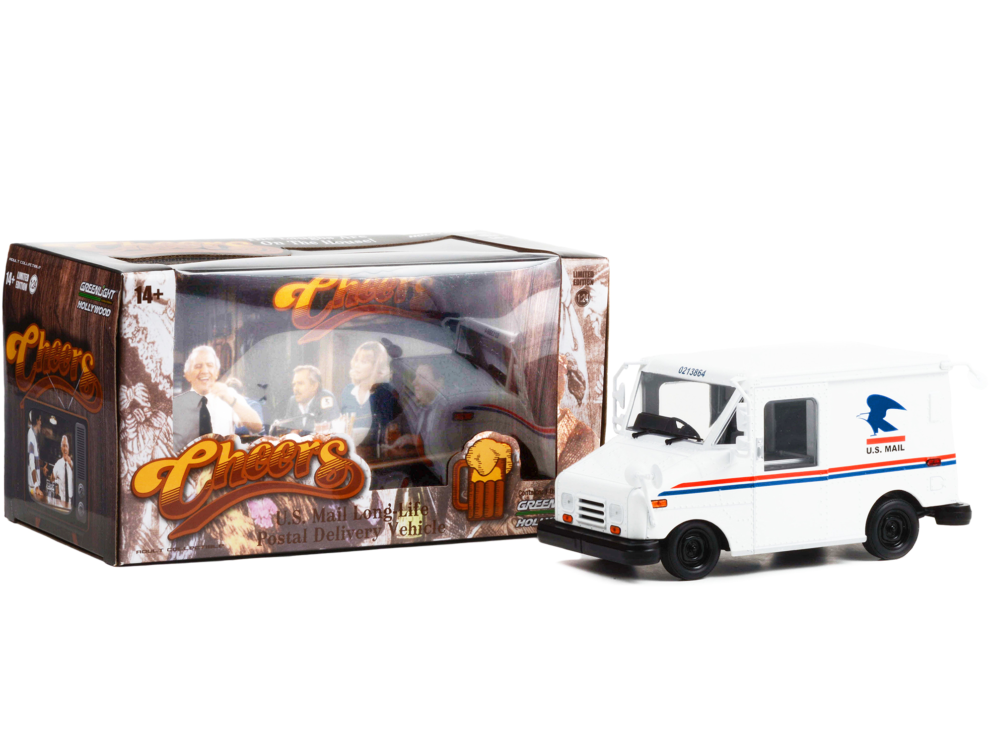 Diecast Dropshipper 84151 1-24 Scale USA Mail Long-Life Postal Delivery Vehicle Cheers TV Series Hollywood Series Diecast Model&#44; White - image 3 of 3