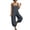 Dark Gray, variant on Womens Cotton Harem Jumpsuit Summer Loose Fit Wide Leg Pants Rompers Boho Casual Beach Loungewear Outfit with Pockets,Gray,XXL