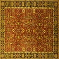 thumbnail image 1 of Ahgly Company Machine Washable Indoor Square Oriental Yellow Industrial Area Rugs, 8' Square, 1 of 4
