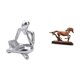 thumbnail image 5 of Juego de figuras de lector abstracto con estatua de pensador abstracto, figura de caballo en miniatura, adorno de animal de resina, artesanías artísti, 5 of 8
