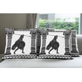 thumbnail image 6 of Ambesonne Retro Throw Pillow Cover 4 Pack, Warrior Ready Attack, 24", Black White, 6 of 7
