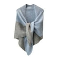 thumbnail image 1 of Abrigos de moda para mujer, cálidos, con retazos, versátiles, chal, cómodos, informales, regulares, lisos, top de poliéster para mujer, 1 of 2