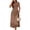 Taupe, variant on Women's Single Shoulder Midi Dress with Pockets 65% viscose 35% polyester Stretchy Body Not Lined Elegant Everyday Wear