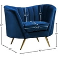 thumbnail image 6 of Meridian Furniture Margo Navy Velvet Chair, 6 of 8