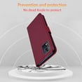 thumbnail image 5 of for Motorola Moto E13 5G Wallet Case for Women, Glitter Bling Diamond PU Leather Folio Cover with Card Slot Wrist Strap Built-in Kickstand Protective Case for Motorola Moto E13 5G Owl Red, 5 of 16