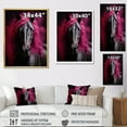 thumbnail image 4 of Designart "Vibrant Equine Black and Pink Horse Majesty II" Animals Floater Framed Wall Art Print, 4 of 7