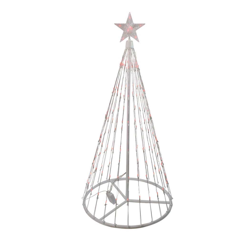 4' Red LED Lighted Christmas Tree Show Cone Outdoor Decoration
