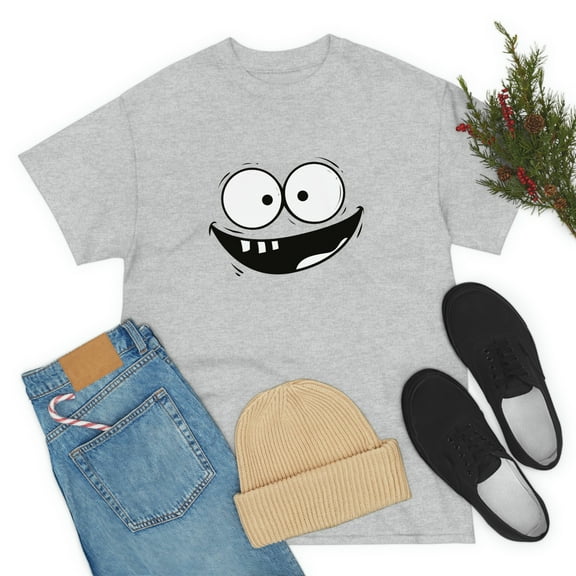 Smiley Face Unisex Heavy Cotton Tee