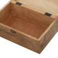 thumbnail image 6 of DecMode Floral Brown Wood Box with Hinged Lid, 3 Count, 6 of 10