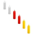thumbnail image 1 of LKWLPD - 6 botellas de 24 oz para condimentos líquidos, vacías, con tapa giratoria, a prueba de fugas, ideales para ketchup, mostaza, jarabe, salsas y aderezos, 1 of 7