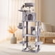 thumbnail image 5 of Torre para gatos Cat Tree VEVOR de 68,5 pulgadas con 2 condominios para gatos, gris claro, 5 of 9