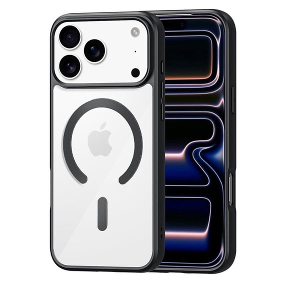 MagSafe Magnetic Clear Case for iPhone 17 Pro Max | Shockproof Transparent Back Cover with Camera Guard, Soft TPU Bumper & Wireless Charging Compatible