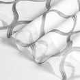 thumbnail image 5 of Pinewave Grey and White Sheer Curtains Embroidered for Living Room Privacy Moroccan Grommet Top 38"Wx63"L,2Panels, 5 of 6