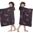 thumbnail image 4 of Halloween Bat Camouflage Pattern Hooded Bath Towel，50"x30" for Ages 3 To 12 Kids, Quick Dry Lightweight Soft Microfiber Hood Beach Towel Cover Up for Kids, 4 of 7