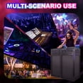 thumbnail image 5 of DJ Facade Booth Table 40" x 20"-Portable with Black&White Lighting Scrims Flat DJ Booth Panel-Black Metal Frame with 2 Extra Wheels for Show, Party, 5 of 12