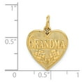 thumbnail image 3 of 14k Yellow Gold Grandma Heart Charm, 3 of 5