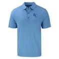 thumbnail image 2 of Men's Cutter & Buck Heather Powder Blue Kansas City Royals Forge Eco Stretch Recycled Polo, 2 of 3