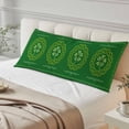 thumbnail image 4 of St. Patrick's Day Body Pillow Covers 20"x54", Green Country Lucky Leaves Chic Border Soft Brushed Microfiber Breathable Throw Pillow Covers, Decorative Pillowcase with Zipper for Couch Sofa Bedroom, 4 of 9
