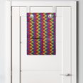 thumbnail image 2 of Groovy Hanging Pocket Organizer, Rainbow Zig Zag Vertical Chevron Pattern Geometric Striped Repeat Vibrant Colors, Printed Polyester Storage Bag with Pockets, 14" x 20", Multicolor, 2 of 2