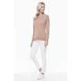 thumbnail image 4 of Yemak Women's Silky Soft Long Sleeve Boat Neck Soft Knit Sweater Top MK8140-MAV-S-BD, 4 of 4