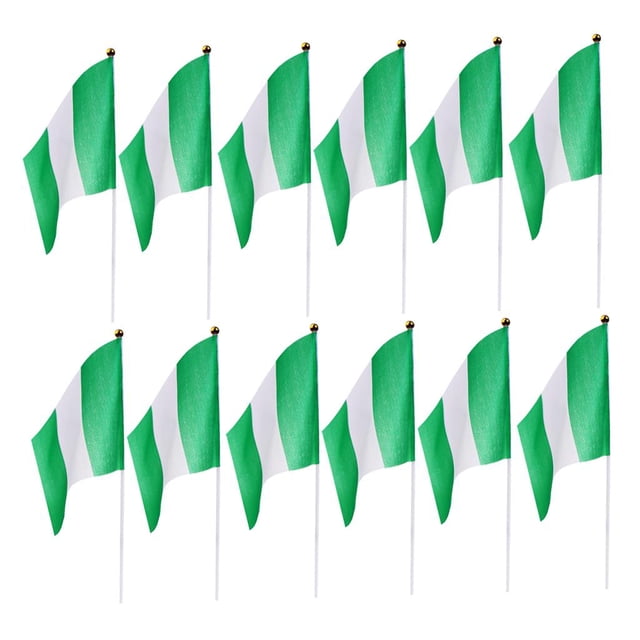 Bandera de Alemania 12 | Copa Del Mundo 2018 | Bandera de Palo | Bandera para Niños BRD | Bandera | Bandera de Alemania Nigeria Baoblaze Banderas que agitan de la mano