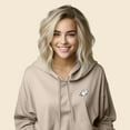 thumbnail image 4 of Dalix Ghost Embroidered Fleece Zip Hoodie Cold Fall Winter Women in Heather Dust L Large, 4 of 5