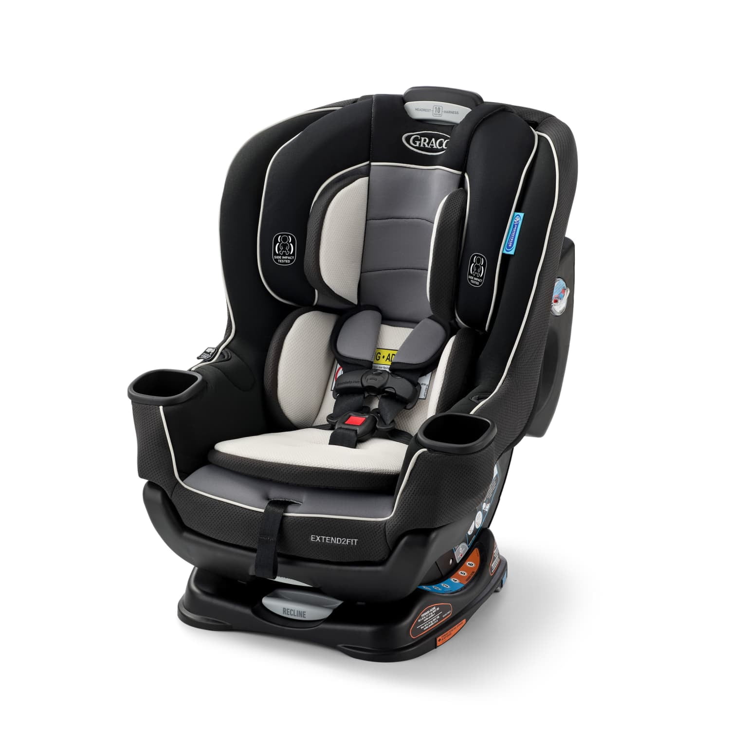Graco Extend2Fit Convertible Car Seat, Gotham, Black