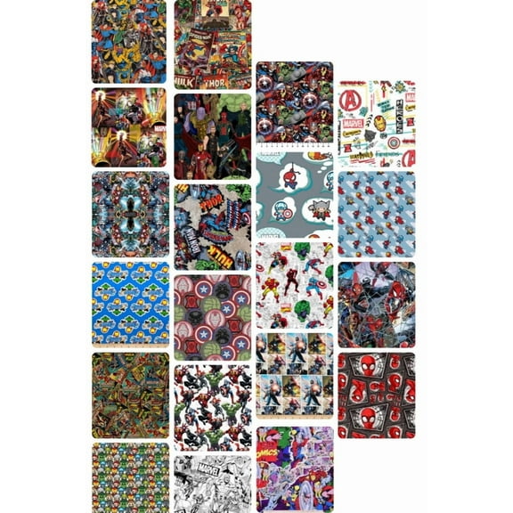 10 Fat Quarters - Assorted Avengers Fat Quarter Bundle
