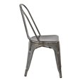 thumbnail image 3 of OSP Designs Bristow Armless Home Chair Matte Galvanized Finish - 2 Pack, 3 of 3