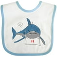 thumbnail image 3 of Inktastic Shark Dinner Boys or Girls Baby Bib, 3 of 4