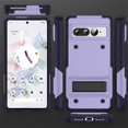 thumbnail image 6 of Jiahe Cover for Google Pixel 7, Rugged Shockproof Hard PC Case,With Built-in Foldable Invisible Kickstand Heavy Duty Case Cover, lightpurple, 6 of 7