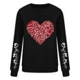 thumbnail image 3 of PNTUTB Women's Fall Winter Fashion Printing Long Sleeve Round Neck Casual Loose Hoodless Sweatshirts, 3 of 4