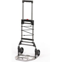 HaulPro COLAPSA Foldable Hand Truck Dolly, 5" Wheels, 150lb Capacity, 40" Tall and 11" x 15" Wide Base