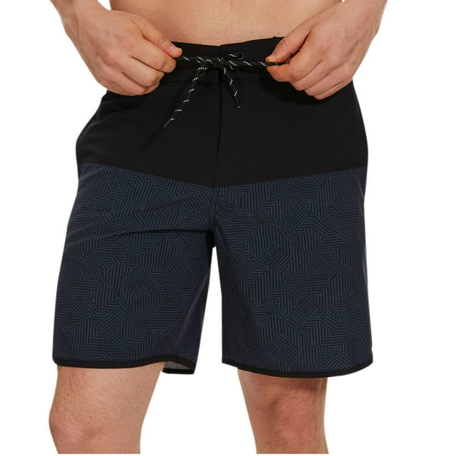 Mens Casual Shorts Drawstring Elastic Loose Printing Beach for Men Polyester Fibre 1 Pc