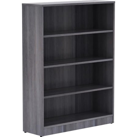 Lorell  Weathered Charcoal Laminate Bookcase - Charcol - 48 x 36 x 12 in.
