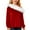 Red, variant on Huanglei Velvet Off Shoulder Top For Girls With Faux Trim Elegant Casual Blouse Soft Velour Long Sleeve Shirt Party Wear And Daily Outfits For Toddler And Fashion Soft Cotton Tees 2-3 Years