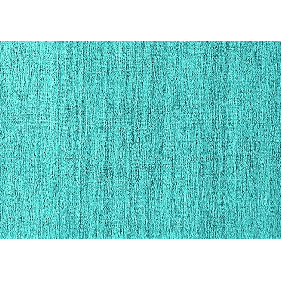 Ahgly Company Machine Washable Indoor Rectangle Oriental Turquoise Blue Industrial Area Rugs, 5' x 7'