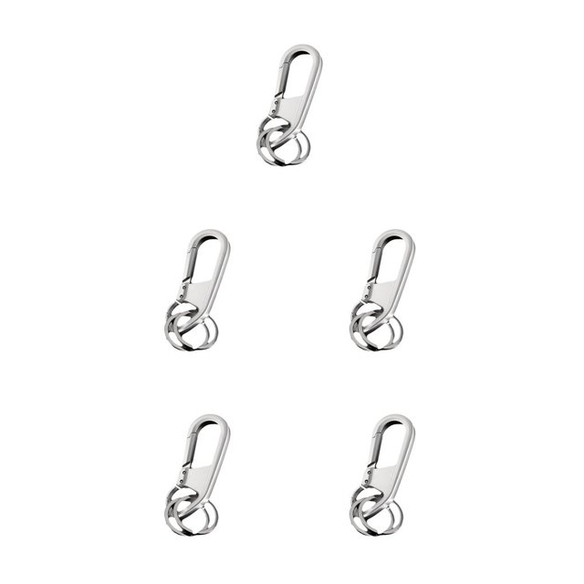 Wosthever LLavero de hombre con hebilla, llavero chapado en aleación de Zinc, decorativa, cartera, llavero colgante, soporte para Type2 NO2