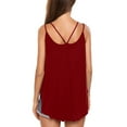thumbnail image 4 of Vedolay Tops For Women Casual Women's High Neck Tank Top Sleeveless Blouse Plain T Shirts Pocket Cami Summer Tops,Red S, 4 of 5