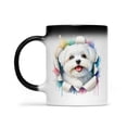 thumbnail image 2 of Funny Watercolor Adorable Maltese Peeking Through Torn Paper Effect Heat Color Changing Mug Maltese Dog Lover Gifts Idea Magic Coffee Mug - 00026, 2 of 4