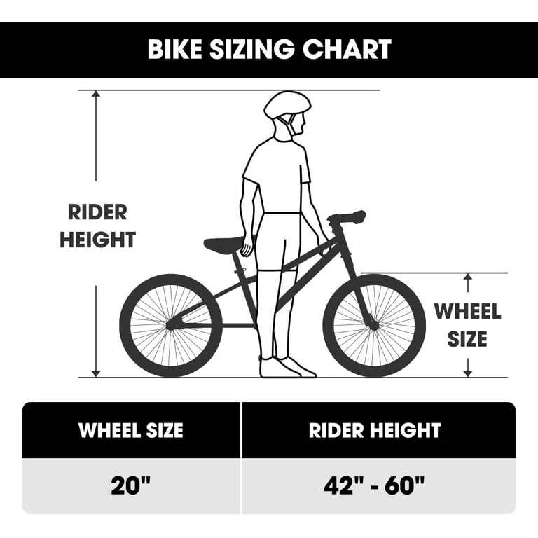 Mtb Proper Bike Size By Height Mountain 20 Bike Size Chart Size