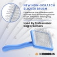 thumbnail image 2 of We Love Doodles Dog Grooming Ergonomic Design Slicker Brush for Dogs, Blue, Large, 2 of 5
