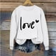 thumbnail image 2 of Penkiiy Día de San Valentín Sudadera para Mujer Lindo Amor Camisetas Corazón Casual de manga larga Camiseta de San Valentín Ropa Tops XL Blanco, 2 of 4