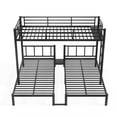 thumbnail image 5 of URTR Metal Twin Triple Bunk Bed, Noise Reduced Structure, Space Saving, Convertible Metal Frame, Separates into 3 Twin Beds, Black, 5 of 6