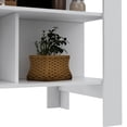thumbnail image 4 of Kitchen Island With 3 Open Storage Shelves, 35" H, White/walnut, Modern Design White/walnut Island, 79.36 Lb, Shelves For Organization, 4 of 4