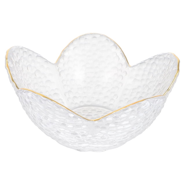 1pc Lotus Fruit Plate Glass Fruit Plate Candy Storage Plate Home Tableware