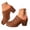 E, variant on Pandaie Womens Mules Pumps Closed Round Toe Heeled Slip on Clogs 1.77 Inch Ladies Dressy Summer Slides Sandals Casual Backless Loafers Shoes Blue Size 7