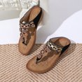 thumbnail image 4 of WILLBEST Chaussons Cochon pour Femmes Style Bohème Chaussures d'Été Mode Plage Sandales Plates Rétro à Clipser, 4 of 8