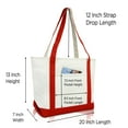 thumbnail image 3 of DALIX Heartbeat Nurse Tote Bag Cotton Canvas Embroidered in Red, 3 of 7
